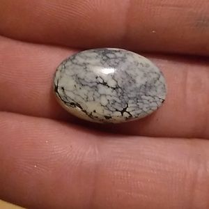 Snowville variscite bacjed cabochon oval